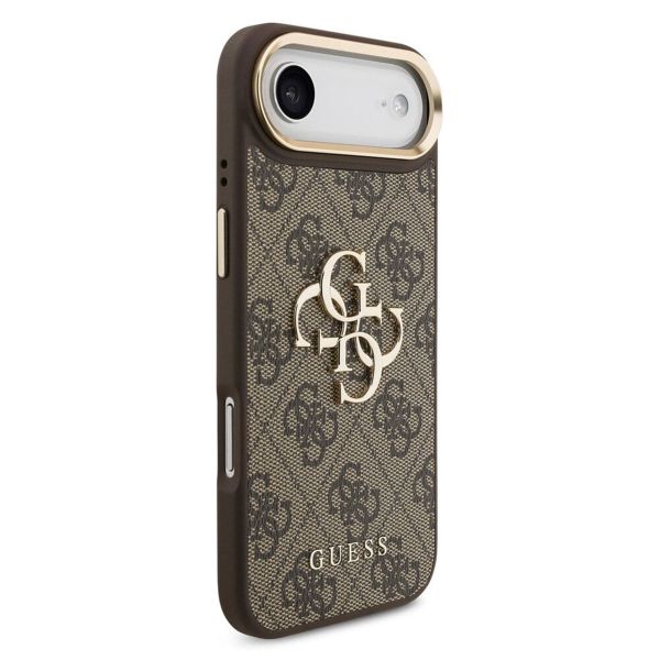 Guess 4G Metal Logo Backcover Apple iPhone Air - Gold Edge - Brown
