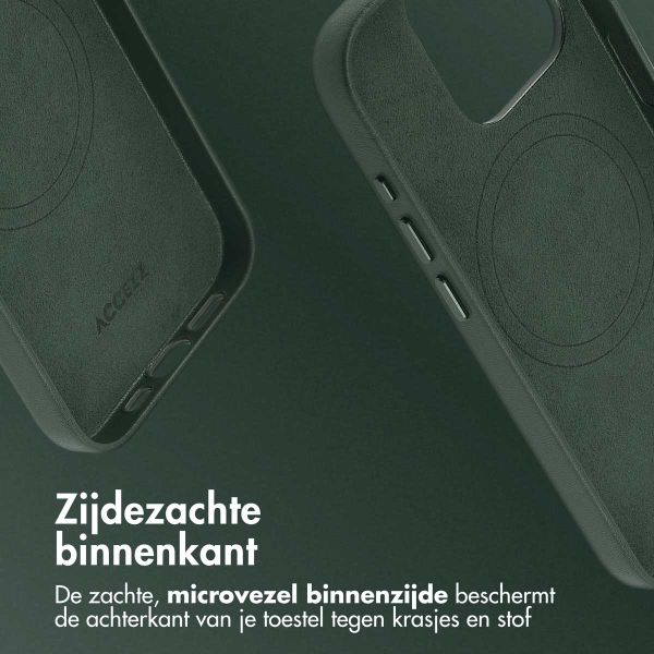 Accezz MagSafe Leather Backcover Apple iPhone 15 Pro - Cedar Green