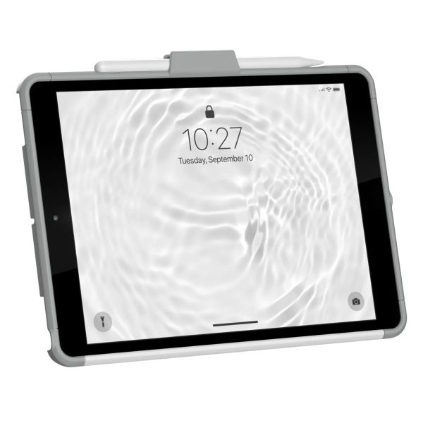 UAG Scout Healthcare backcover met strap Apple iPad 9 (2021) 10.2 inch / iPad 8 (2020) 10.2 inch / iPad 7 (2019) 10.2 inch - Wit / Grijs