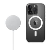 Apple Clearcase voor de Apple iPhone 16 Pro + Apple MagSafe Draadloze Oplader 25W - 1 meter