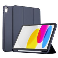 Accezz Smart Silicone Folio Case Apple iPad 11 (2025) 11 inch A16 / iPad 10 (2022) 10.9 inch - Dark Blue