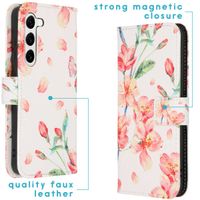 imoshion Design Softcase Bookcase Samsung Galaxy S23 - Blossom Watercolor