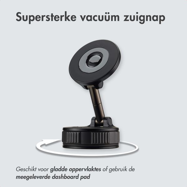 imoshion Telefoonhouder Auto met MagSafe - 360° draaibaar - met Zuignap - Magnetisch - Universeel - Zwart