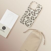 Selencia Sabi Back Cover Panther Print with MagSafe Apple iPhone 16 Pro - Soft Ivory