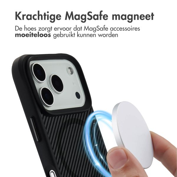 imoshion Rugged Hybrid Carbon Case met MagSafe Apple iPhone 17 Pro - Zwart