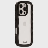 Holdit Wavy Case iPhone 16 Pro Max - Black / Transparant