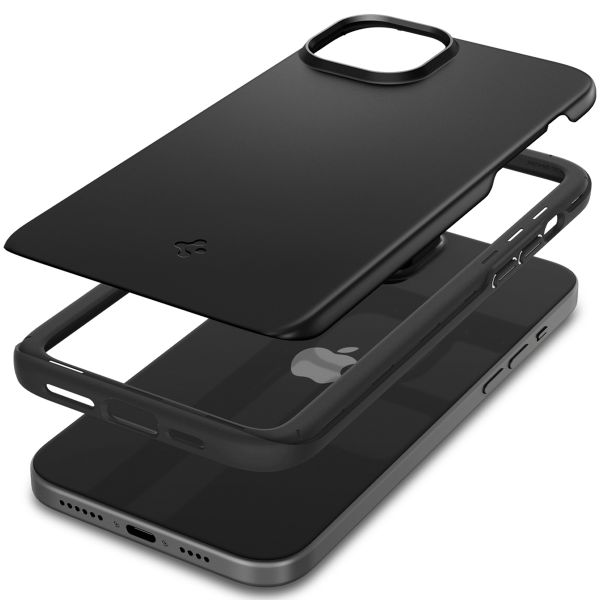 Spigen Thin Fit Backcover iPhone 15 - Zwart