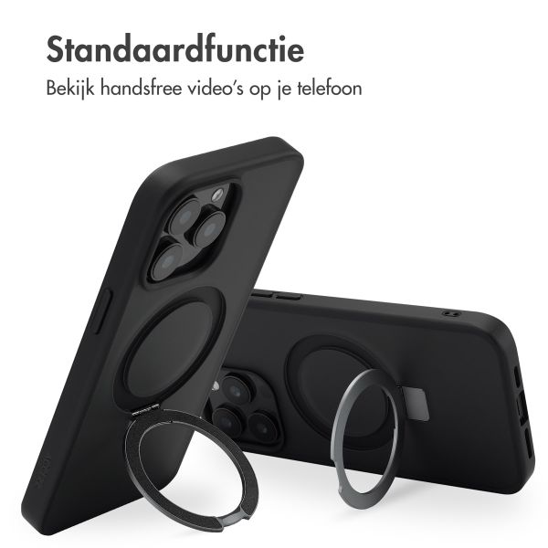 Accezz Ring Stand Backcover met MagSafe Apple iPhone 15 Pro Max - Zwart