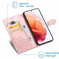 imoshion Mandala Bookcase Samsung Galaxy S21 FE - Rosé Goud
