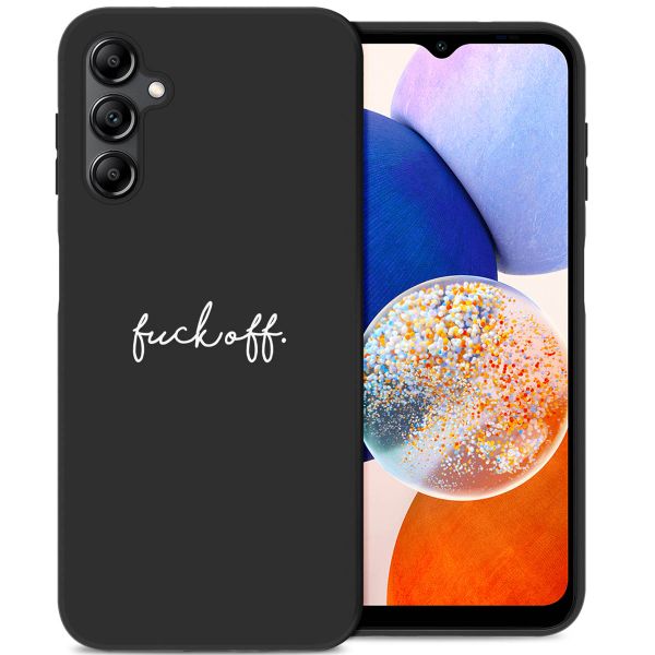 imoshion Design hoesje Samsung Galaxy A14 (5G/4G) - Fuck Off - Zwart