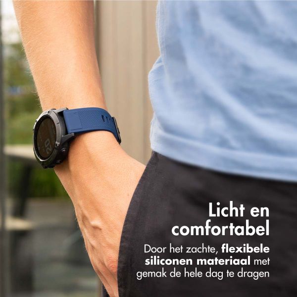imoshion QuickFit® Siliconen bandje  - Garmin 22 mm aansluiting - Donkerblauw