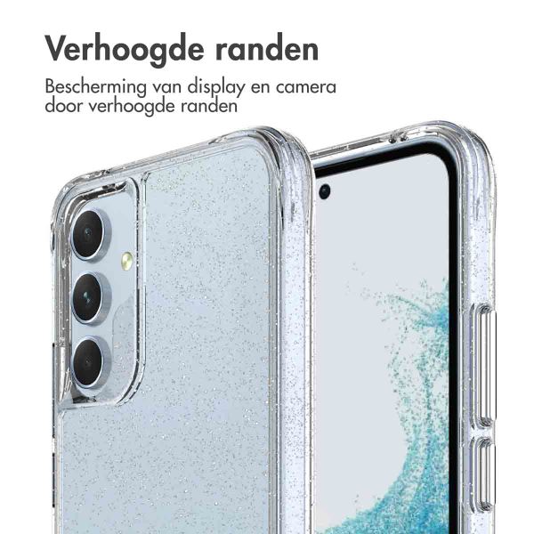 imoshion Clear Glitter Backcover Samsung Galaxy A54 (5G) - Zilver