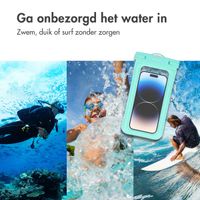imoshion Zomerpakket | Wireless Tag voor Apple (2-pack) + Universele Waterproof Pouch (2-pack) - Roze/Turquoise + Ultra Series Powerbank 20.000 mAh - Petrol Green