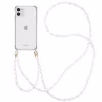 imoshion Backcover met koord + armband iPhone 11 - Parels Hartjes