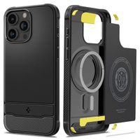 Spigen Rugged Armor Backcover MagSafe Apple iPhone 15 Pro - Zwart