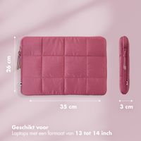 Selencia Puffy Laptop hoes 13-14 inch - Laptopsleeve - Magenta Fire