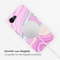 Selencia Vivid Backcover met MagSafe Apple iPhone 16e - Pastel Lipstick Marble