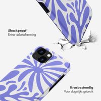 Selencia Vivid Tough Backcover iPhone 15  - Modern Bloom Sapphire Blue