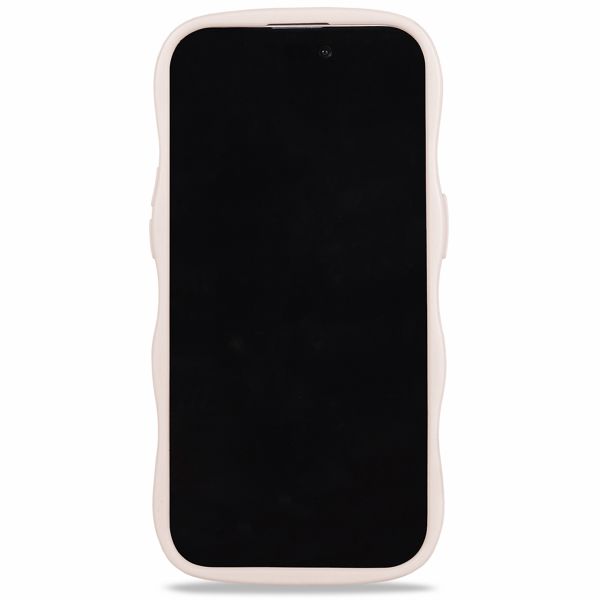 Holdit Wavy Case Apple iPhone 14/15 Plus - Transparent / Light Beige