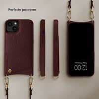 Selencia Nova Telefoonhoes met Koord en Pashouder Apple iPhone 14 / 13 - Bold Burgundy