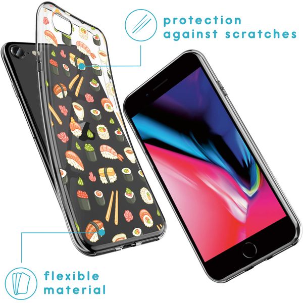 imoshion Design hoesje iPhone SE (2022 / 2020) / 8 / 7  - Sushi - Multicolor