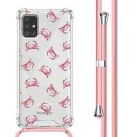 imoshion Design hoesje met koord Samsung Galaxy A51 - Crab Watercolor