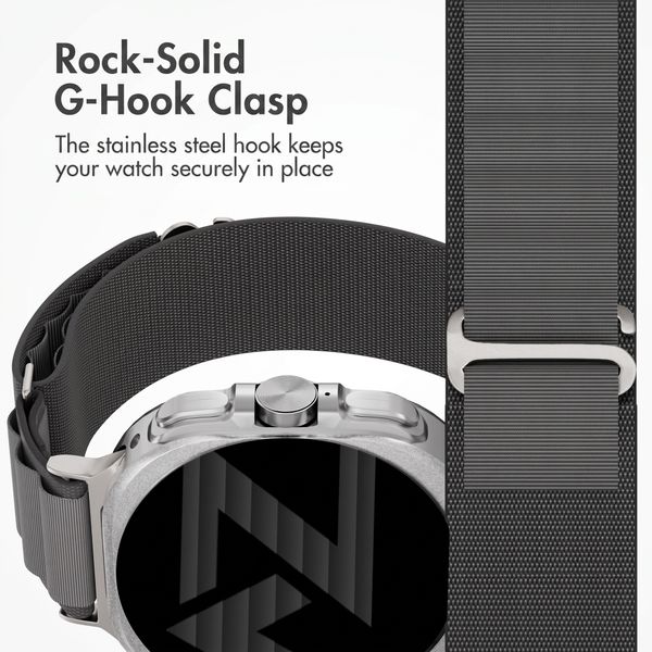 Accezz Nylon Alpine Band Samsung Galaxy Watch Ultra 2 (2026) / Ultra (2024/2025) - Dark Grey