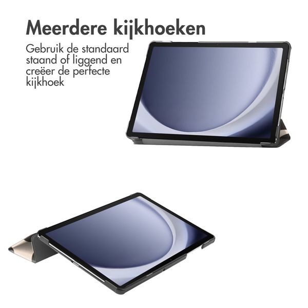 imoshion Design Trifold Bookcase Samsung Galaxy Tab A11 Plus / A9 Plus - Leopard