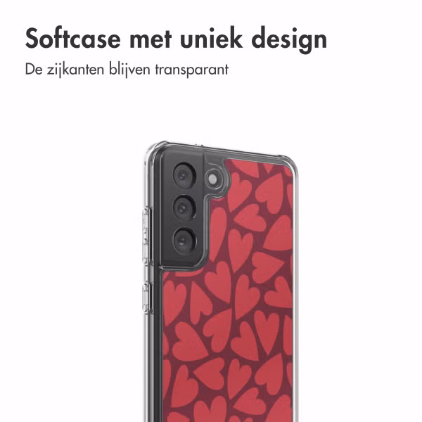 imoshion Design hoesje Samsung Galaxy S21 FE - Hearty Coral Dust