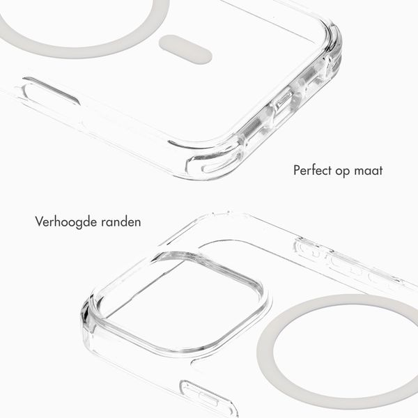 Selencia Rivièra MagSafe Backcover met afneembare haakjes Apple iPhone 16 Pro - Transparant