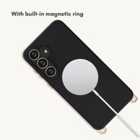 Selencia Rivièra MagSafe Case with detachable hooks Samsung Galaxy S25 FE - Velvet Black
