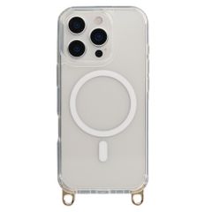 Selencia Rivièra MagSafe Backcover met afneembare haakjes Apple iPhone 16 Pro - Transparant