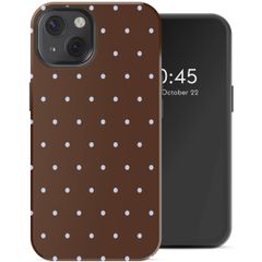 Selencia Vivid Backcover met MagSafe Apple iPhone 13 - Happy Dots Chocolate