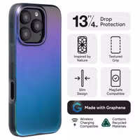 ZAGG Milan Snap Case met MagSafe Apple iPhone 16 Pro - Raven Feather