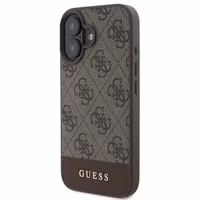 Guess Bottom Stripe 4G Backcover Apple iPhone 16 - Bruin