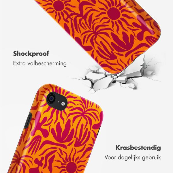 Selencia Vivid Tough Backcover iPhone SE (2022 / 2020) / 8 / 7 - Tropical Vibes Apricot