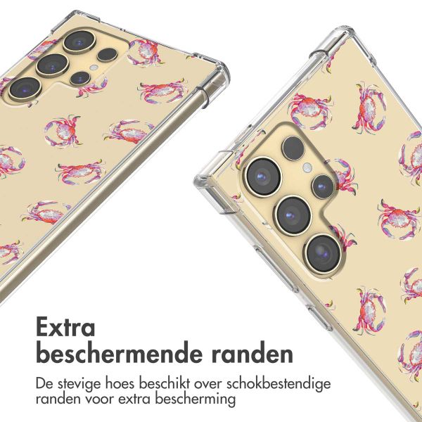 imoshion Design hoesje met koord Samsung Galaxy S24 Ultra - Crab Watercolor