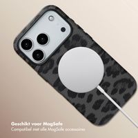 Selencia Sabi Backcover Panterprint met MagSafe Apple iPhone 17 Pro - Midnight Black