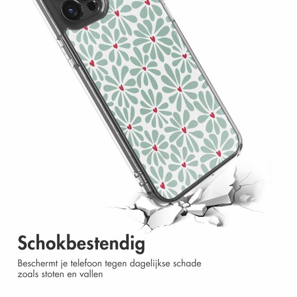 imoshion Design hoesje Apple iPhone 12 (Pro) - Bloom Love Sage Green