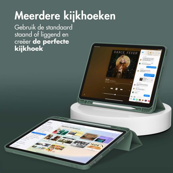 Accezz Smart Silicone Bookcase Apple iPad Air 13 inch (2025) M3 / (2024) M2 - Donkergroen