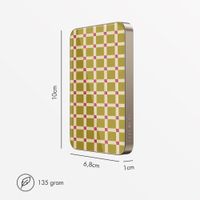 Selencia Vivid Powerbank 5.000 mAh - Draadloze Powerbank - MagSafe en Qi - Desert Gold / Check This Olive