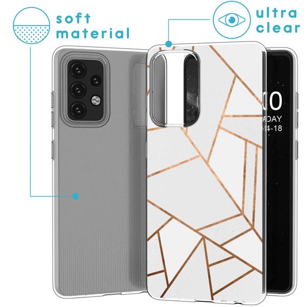 imoshion Design hoesje Samsung Galaxy A52(s) (5G/4G) - White Graphic