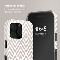 Selencia Vivid Tough Backcover met MagSafe Apple iPhone 16 Pro - Beige Zigzag
