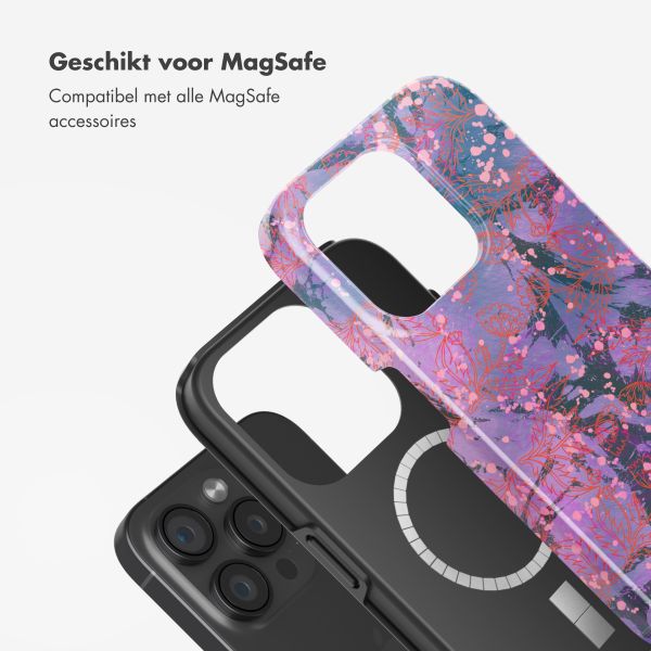 Selencia Vivid Backcover met MagSafe Apple iPhone 15 Pro - Fresh Paint Flower Orange