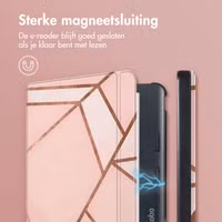 imoshion Design Slim Hard Case Sleepcover met stand Kobo Libra Colour - Pink Graphic