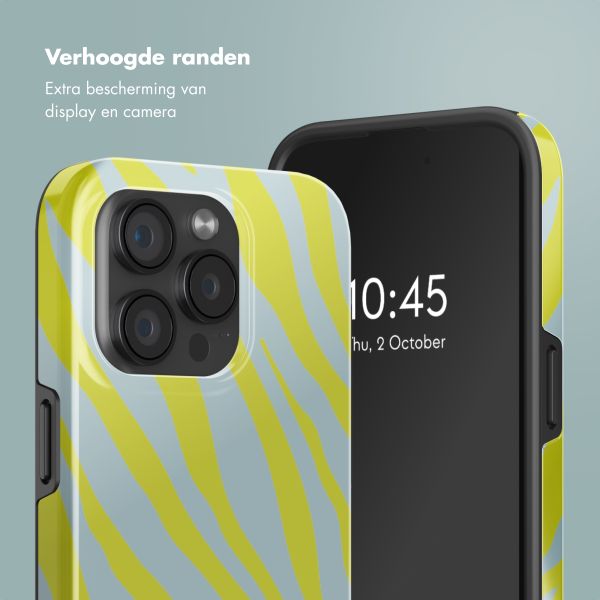 Selencia Vivid Backcover met MagSafe Apple iPhone 15 Pro - Zebra Winter Sky Titanium Yellow