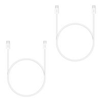 imoshion Braided USB-C naar USB-C kabel 60W 2-pack - 1 meter - Wit