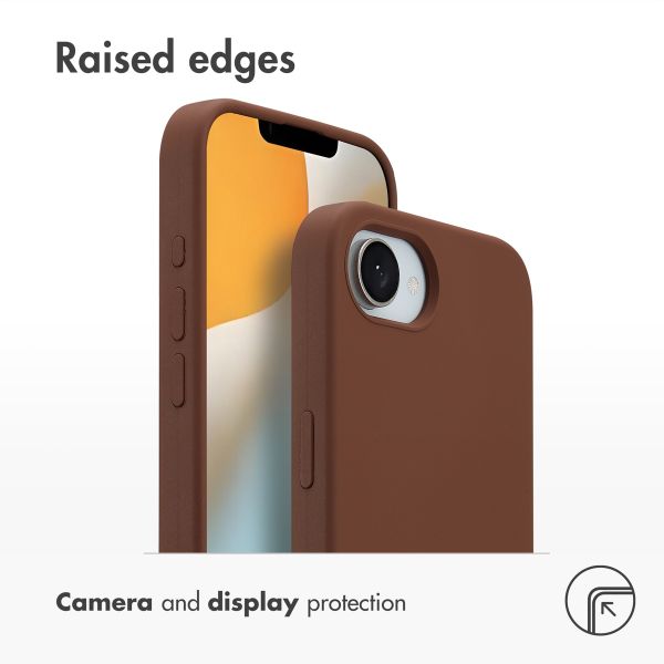 Accezz Liquid Silicone Back Cover with MagSafe Apple iPhone 17e / 16e - New Tea Brown