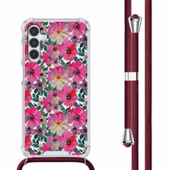 imoshion Design hoesje met koord Samsung Galaxy A15 (5G/4G) - Flower Water