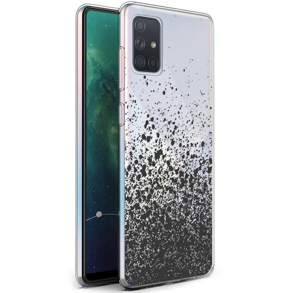 imoshion Design hoesje Samsung Galaxy A71 - Spetters - Zwart